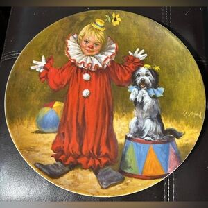 Vintage RECO “Tommy the Clown” Collectible plate by John McClelland #19938J